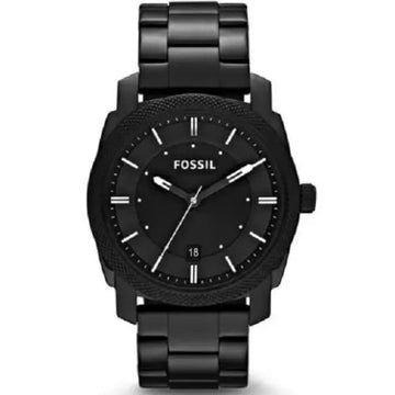 Fossil Machine Black Round Stainless Steel Men's Watch - FS4775 | Time Watch Specialists